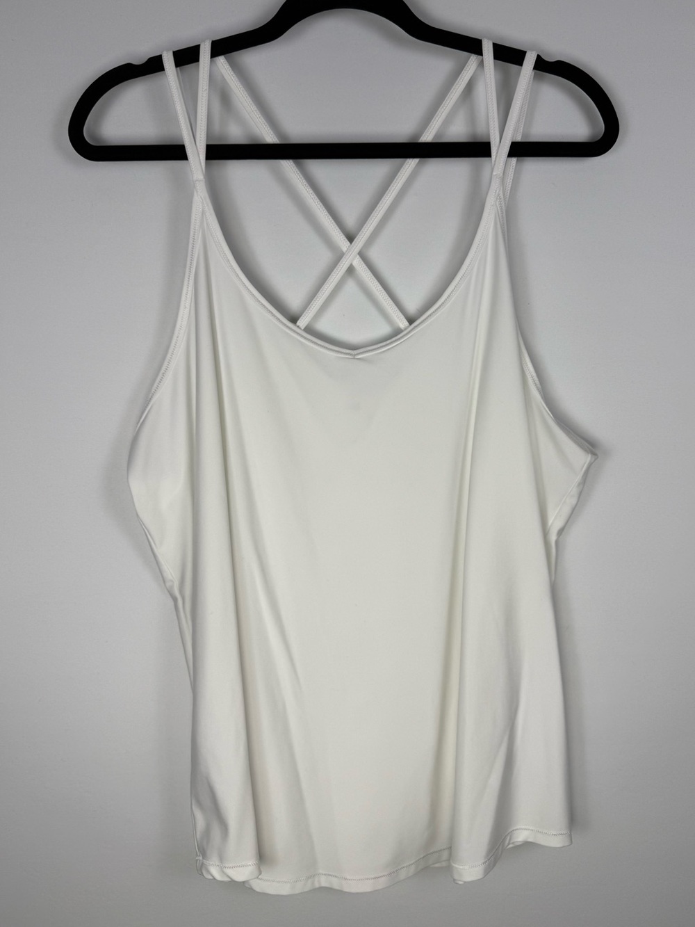 DSG Women’s Strappy Movement Tank Top, White, Size: XL